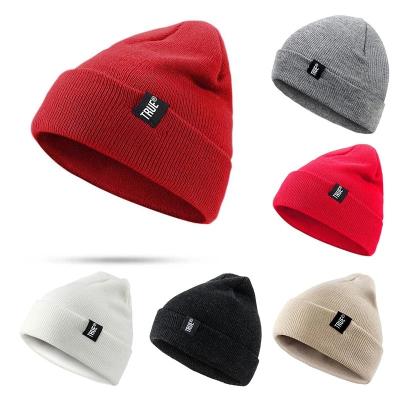 China JOINT Warm Woven Knit Hat Ski Beanie Hat Mens Womens Soft Warm Beanies for sale