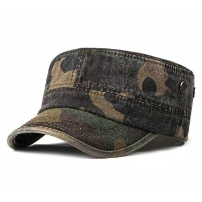 China COMMON Military Hats Cotton Army Cadet Hats Men Camouflage Flat Top Patrol Adjustable Hat for sale