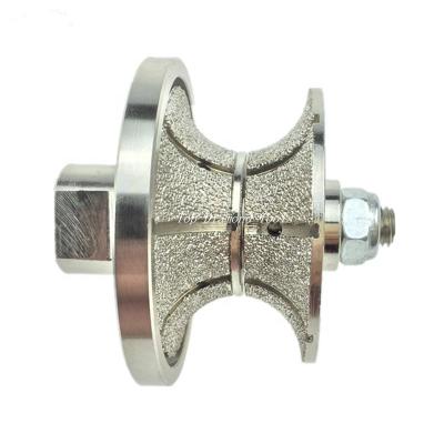 China High Efficiency Granite Marble Profiler Tool Full V Bullnose 65mm 75mm 85mm Vacuum Welded Diamond Hand Profile Wheel Router Bit for sale