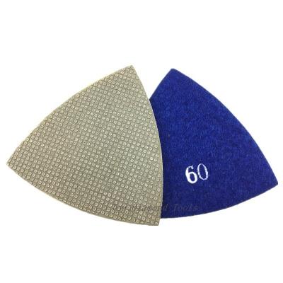 China Ideal for corners and hard to reach areas! Triangle Diamond Polishing Pads Triangular Diamond Sanding Pad for Multi Oscillating Tools Restorer Dremel Power Tool for sale