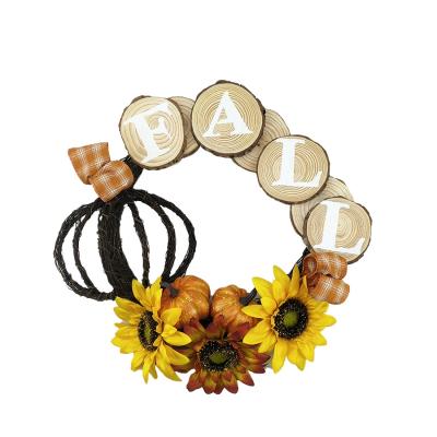 China Eco-friendly Garlands Simulation Tree Pumpkin Simulated Sunflower Stump Board RedSunflower Gradually for sale