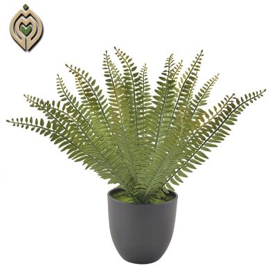 China Minimalist high quality artificial real touch fern decoration table decoration emulates potted grass for sale