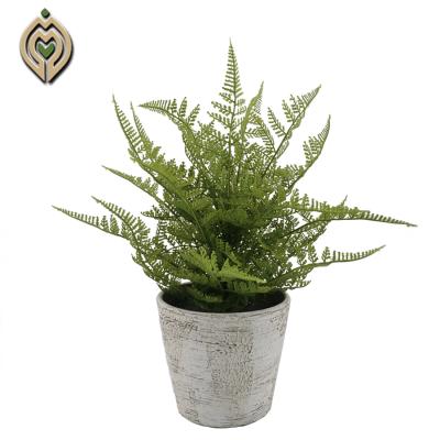 China Boston Fern Plant Green Grass Plant Eco-friendly Artificial Shrubs For Indoor Outdoor Garden Decor for sale