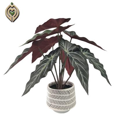 China Factory Potted Touch Eco-friendly High Quality Real Artificial Leaves Wholesale For Home Decor for sale