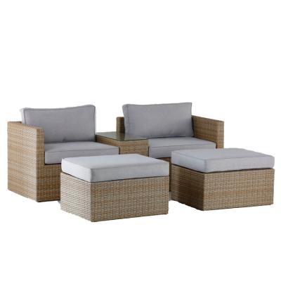 China Modern Modern Design 5 Piece Sofa With Side Table Rattan Sofa Chairs for sale