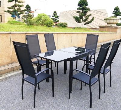 China (Size)Adjustable Outdoor Garden Furniture Set Fold Up Dining Black Chair And Table Set From China Famous Company And Brand for sale