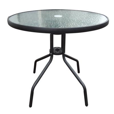 China Warm Glass Cozy Patio Table Turned Dining Round Steel Coffee Table 25mm Comfortable Customized Modern Metal Living Room Furniture for sale