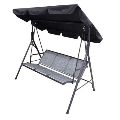 China Super Comfortable Cheap Comfortable 3 Seat Swing Chair With Sun Canopy for sale