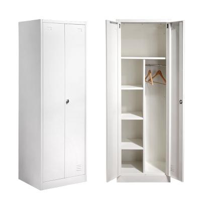 China Adjustable (other) Factory Professional Fancy Flower Metal Wardrobe Storage Lemari Pakaian Bedroom Furniture Closet Steel Cabinet for sale