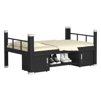 China Adjustable (height) Best Selling Bunk Bed With Mattress Double Bunk Beds Heavy Solid Hostel Cama De Beliche Metal Tube Frame Bed for sale