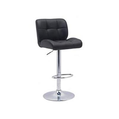 China Eco-friendly Wholesale Cheap Bar Stools Pu Leather Seat Height Adjustable Swivel Black Bar Stool for sale