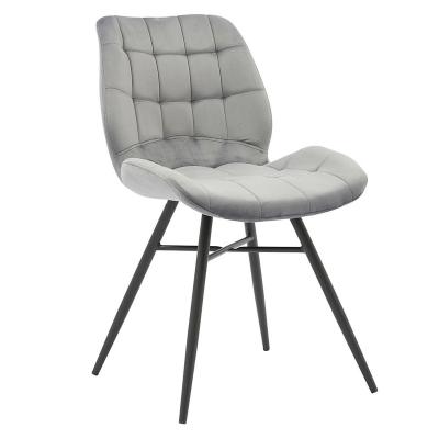 China Convertible Wholesale Cheap Upholstered Modern Luxurious Dining Chair With Metal Legs for sale