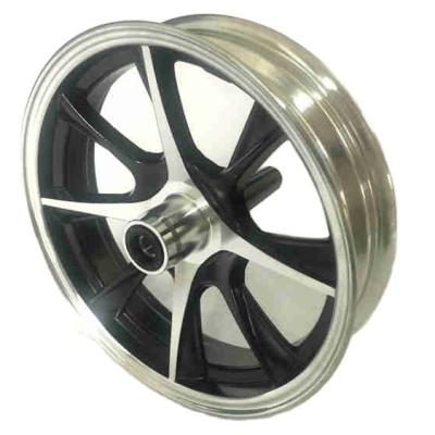 China Universal Aluminum Silver Black Eight Stripes Model Aluminum Alloy Front Rims For Motorcycle Rims for sale