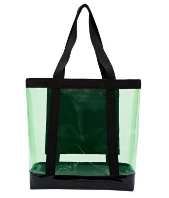 China Eco-friendly Custom Transparent PVC Shopping Bag PVC Holographic Tote Bag for sale