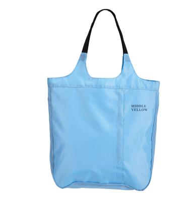 China 2021 Wholesale Zip Lock Folding China Tote Bag Trapezium Shopping Bag Foldable Shopping Bag for sale