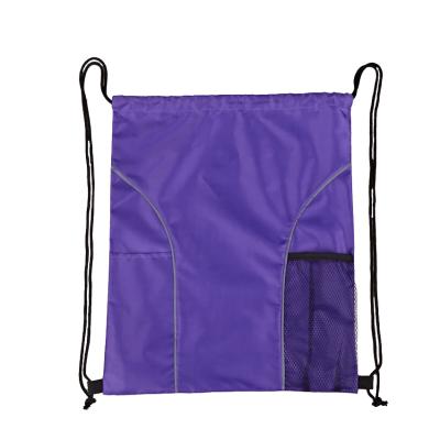 China Lightweight Hot Promotional Eco Friendly Waterproof Custom Drawstring Bag Logo Polyester Bag for sale