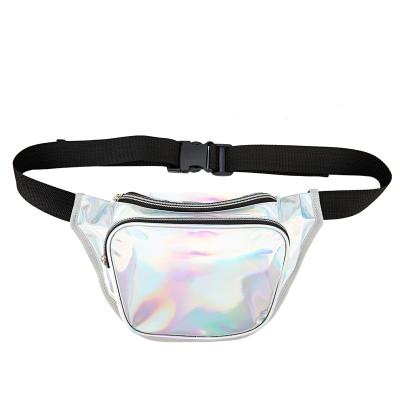 China Water Proof/Foldable Metallic Women Fanny Pack Woman Waist Bag Hologram Hologram Laser Travel Girls Neno Glitter Fashion Cross Bodysuit for sale