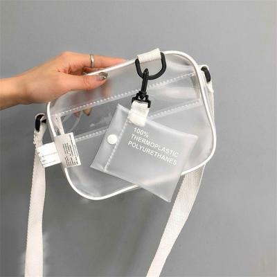 China Fashionable.Popular.Ladies.Wedding.Engagement Summer Transparent Clear PVC Women Cross - Body Bags Shoulder Bag Handbag Jelly Small Phone Bags With Card Holder for sale