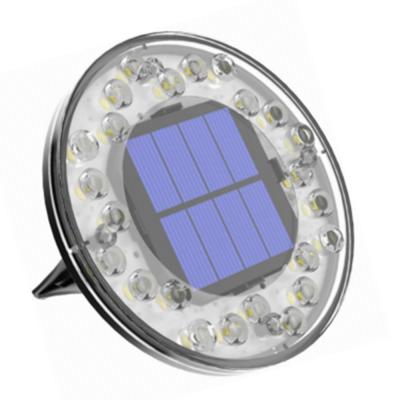 China Solar Garden 24 LED Ground Lights Waterproof Underground Sensing Landscape Lights Solar Garden Light for Lawn Pathway for sale