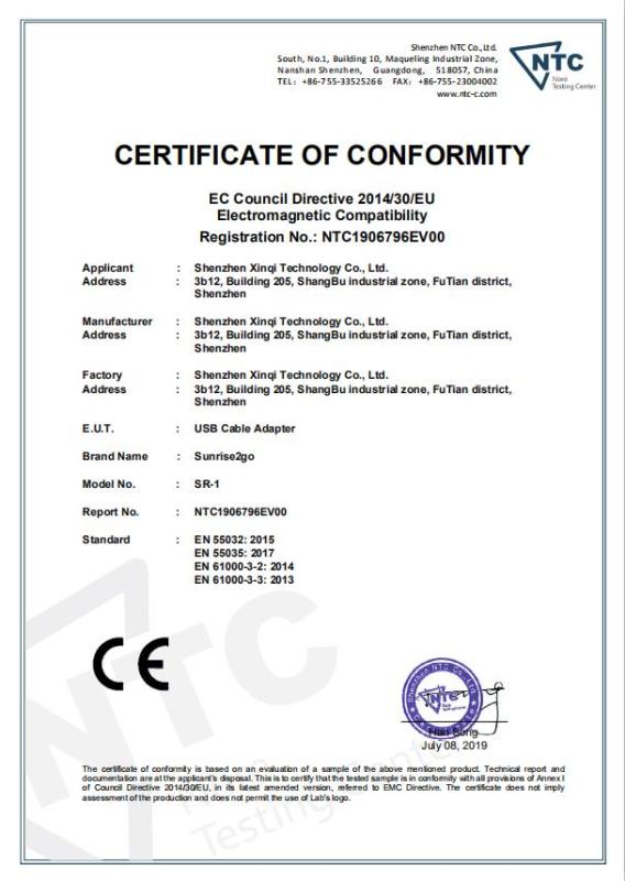 CE - Shenzhen Xinqi Technology Co., Ltd.