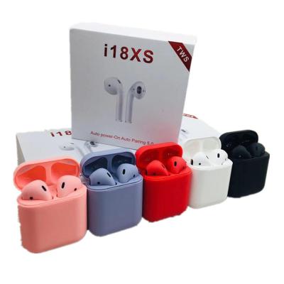 China Free Sample Osteoconductive Low Power Consumption TWS i18xs Bluetrum BT 5.0 Touch Control Radio Earbuds With Charging Box for sale