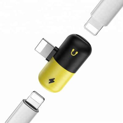 China MP3/MP4 Player 2018 Support IOS 12 Fast Charging Pills Form Connector 2 in 1 Mini USB Cable Adapter for iPhone 6, 7, 8, X for sale