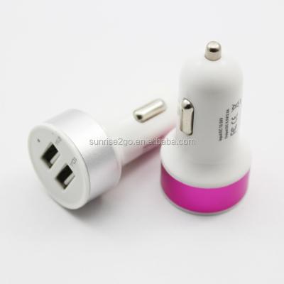 China 2017 ABS Plastic Cheapest Mobile Current 5V 1.6A Dual Price Auto Charger USB Port Power Car Charger Adapter for sale