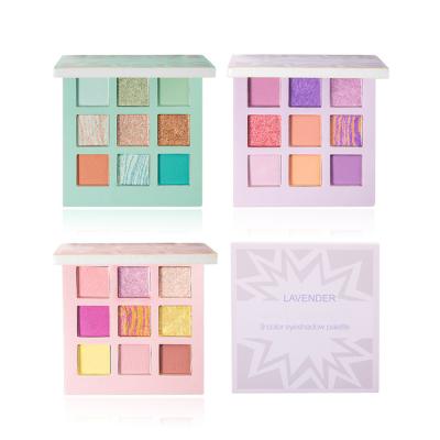 China Professional Matte 9 Color Light Eyeshadow Factory Brand Brand Eye Makeup Eyeshadow Palette Clean Clean Flat Swipe Flat for sale