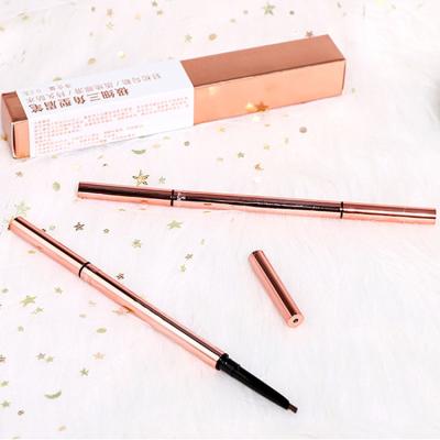 China Brand customization eyebrow pencil clean flat brush eyebrow maker waterproof triangular ultra-thin double pencil head for sale