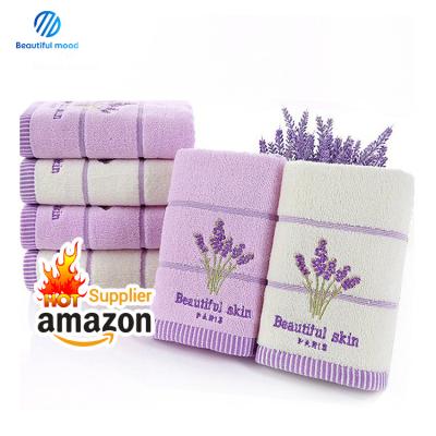 China Luxury Hotel Collection QUICK DRY Embroidered Hand Towels 100% Cotton White Hotel Supplies Custom Logo for sale