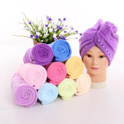 China Wholesale Quality Microfiber Hair Dryer Towel Colored Hair Bath Towel QUICK DRY for sale