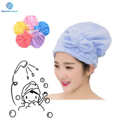 China QUICK DRY Coral Velvet Hair Towel Microfiber Hairdresser Quick Dry Wrap for sale