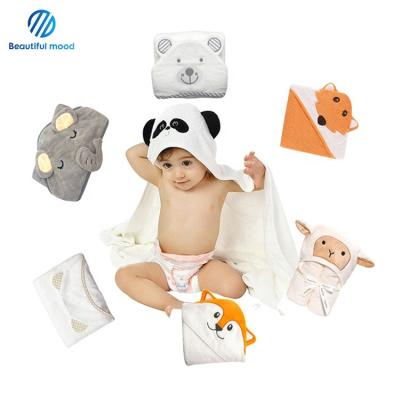 China Wholesale Hot Sale 100% Organic Bamboo Animal Baby Bath Graphics Hooded Towel Baby Blanket QUICK DRY for sale