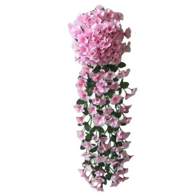 China Natural Rose Wedding Decorations Heads Touch Artificial Silk Flower Wall Vine Violet Purple Silk 204 for sale