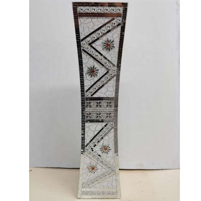 China Art Decor Tall Wooden Decorative Vases With Diamonds For Dried Flower for sale