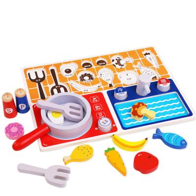 China Funny Educational Puzzle Toy Children's Play House Toys Early Education Kitchen Gas Stove Toys Kitchen Cooking Toy Set for sale