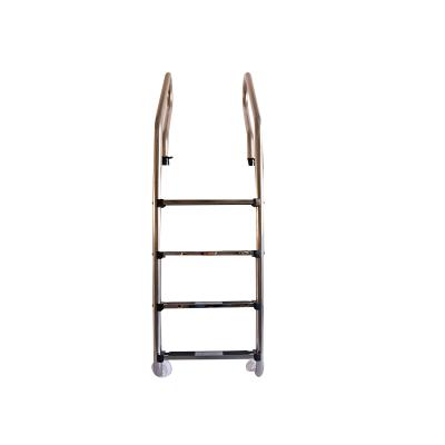 China Outdoor Use 4 Step Freshwater Swimming Ladder For Swimming Small Pools Above Land for sale