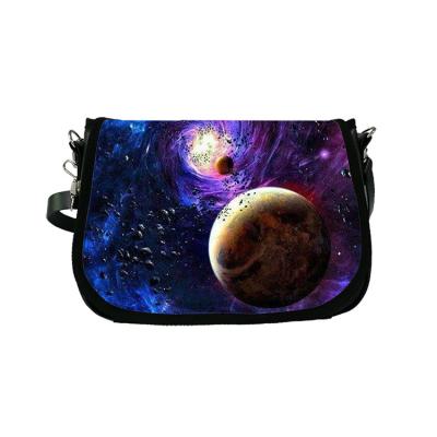 China New waterproof cross - body women bags shoulder stage custom cosmic pattern adjustable crossbody bags lady streetwear for sale