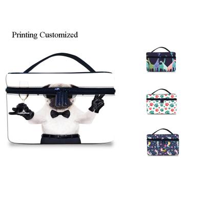 China Wholesale New Galaxy Waterproof Cosmetic Bag Custom Travel Leather Floral Small Women Cosmetic Bag for sale