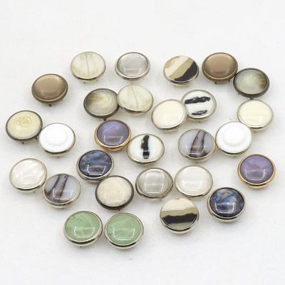 China Viable Wholesale Custom Brass Metal Ring Decorative Cap Four Pieces With Pearl Claw Buckle Metal Fork Snap Buttons for sale