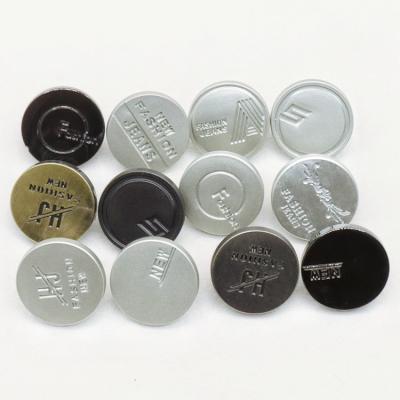 China SustainableOxidation Resistant Metal Does Not Fade High Quality Custom Sized Jeans Buttons With Logo for sale