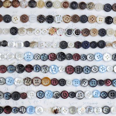 China Viable Button Maker Sells Custom Logo Plastic Resin Imitation Colorful Pearl Round Button Shirt Buttons for sale