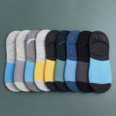 China Mesh Breathable Summer Thin Combed QUICK DRY QUICK DRY cotton invisible socks show boat sock non slip for men for sale