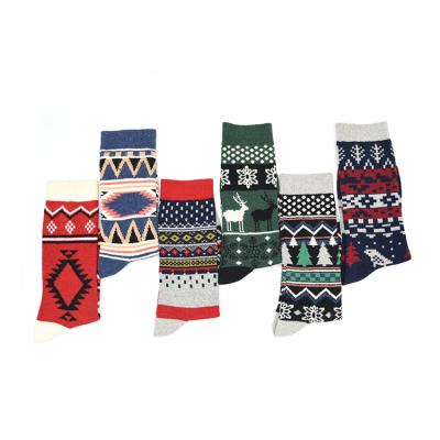 China OEM Logo Women Unisex Antibacterial Wool Crew Merino Sock 100% Custom Sock Antibacterial Sock With Christmas Design for sale