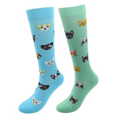 China Breathable Breathable Zipper Compression Socks Design Your Own Colorful Cute Socks Cool 15-20 mmHg Knee High Camouflage Compression Sports Socks for sale