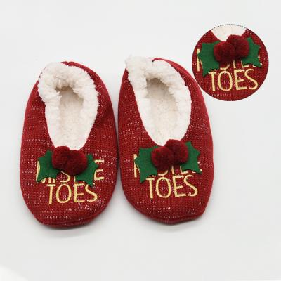 China High Quality Breathable Thick Children Non Slip Merry Christmas Winter Fuzzy Women Slipper Knocks Kids Indoor Floor Socks for sale