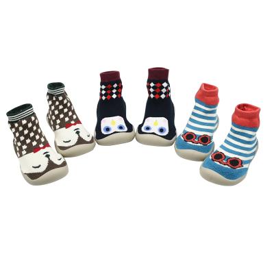 China Antibacterial Antibacterial Jacquard Cute Animal Baby Shoes Bump Anti Slip Infant Sneakers for sale