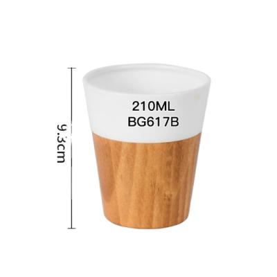 China 2021 New Arrival300ml Viable Single Wall Water Tumbler Glass Coffee Mug With Bamboo Bottom for sale