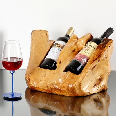 China The Other New 2021 2holes Wine Rack Wooden Wine Rack Wooden Wine Bottle Holder Rack for sale