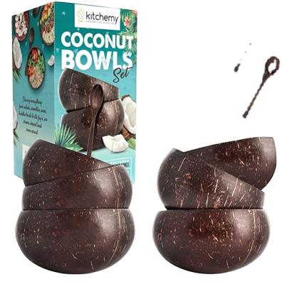 China Viable - unique gift natural manual polishing shape of a reusable container, six coconut bowls for smoothies acai berry bowl for sale